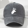 Baseball caps for men and women with deer pattern print, retro style, outdoor leisure style, minimalist design