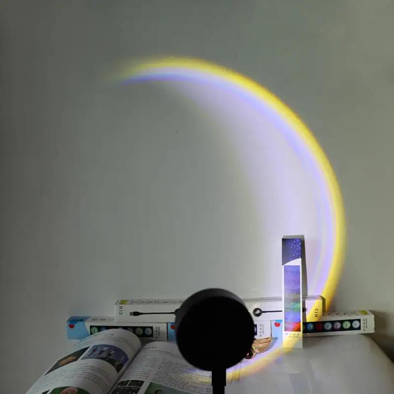 Sunset Photography Light USB Rainbo LED Light Mobile Phone Self Neon Night Light Projector Photography Wall Atmosphere Light