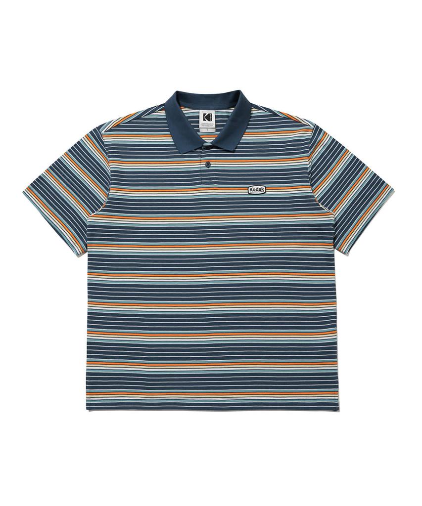 KODAK Multi-Stripe Polo Shirt Navy