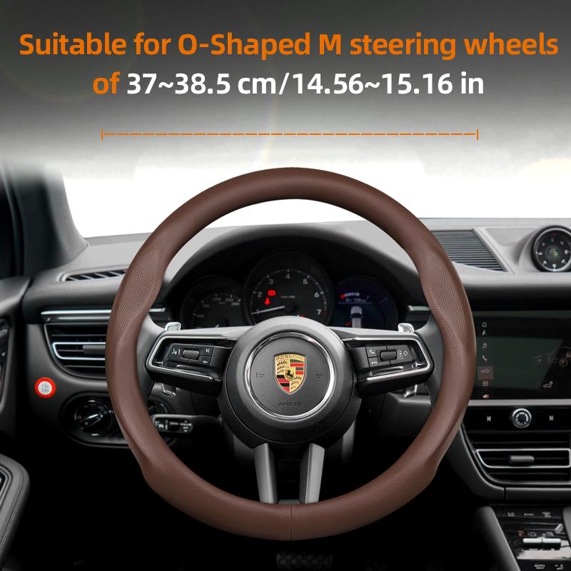Подходит для Porsche Ультратонкая Дышащая Кожаная Накладка на Руль Подходит для Casenne 996 Macan 957 Volante Boxster 986 718 Alcantara 997