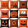 Talos Happy Halloween Boo Smile Pumpkin Witch Wolf Bat Cushion Cover Throw Pillow Case