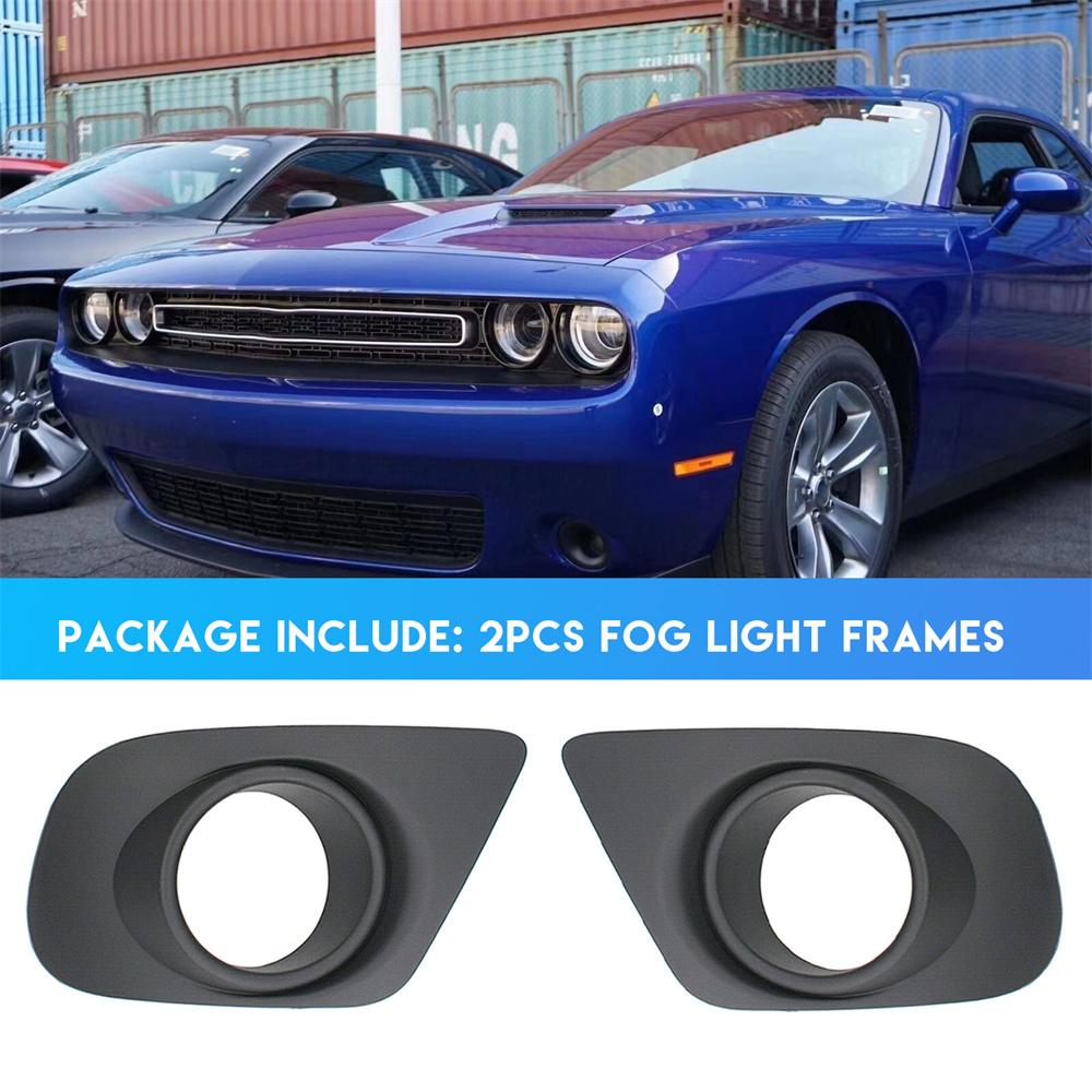 2x Черная накладка на переднюю противотуманную фару для 2011-2018 Dodge Journey 68088686AA 68088686AB