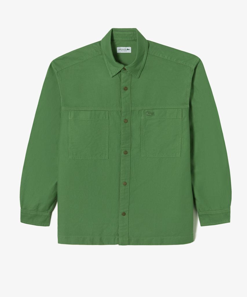 LACOSTE Мужская рубашка Ch9445-56G 02M, японский крой, свободная посадка, нагрудный карман