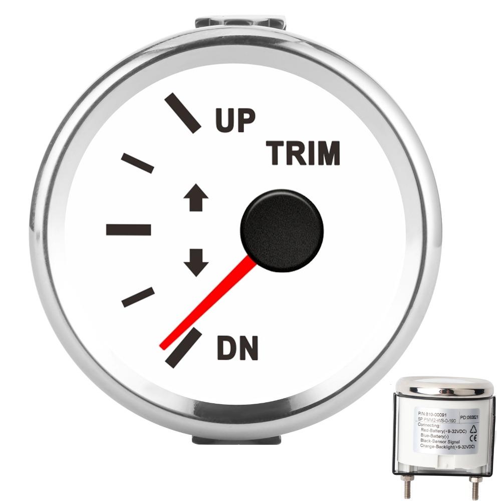 IP67 Waterproof Trim Balance Gauge 52mm Diameter Yacht Gauge Meter Ship Trim Indicator Marine Use