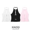 Fashion Style 2024 Summer New Arrival Women's Clothing Stylish Easiest for Match Bowknot Decoration Hanging Collar Tops 4772009
