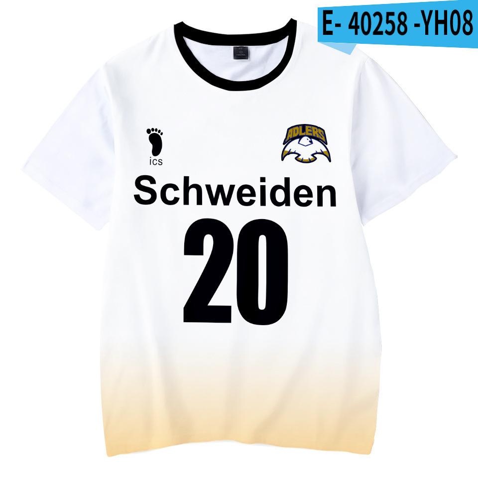 Летняя футболка с круглым вырезом и 3D-принтом волейбольной команды «Черные волки» для молодежи, модная повседневная мужская футболка с коротким рукавом