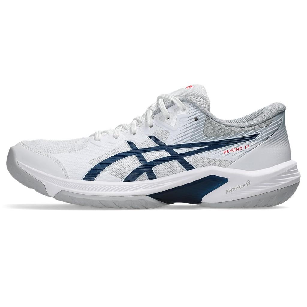 Asics BEYOND FF Обувь для зала Унисекс Размер 105 Размер 2E (1073A057), для взрослых, (Белый/Синий Мако), 28,5 см,
