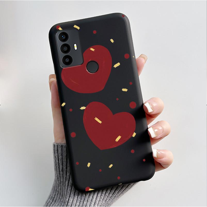 Для TCL 30 SE 30E 306 305 Чехол 6165D 6102H 6102A 6102D Чехол для телефона Модный Черный Мягкий Силиконовый Корпус Бампер с Бабочками и Цветами