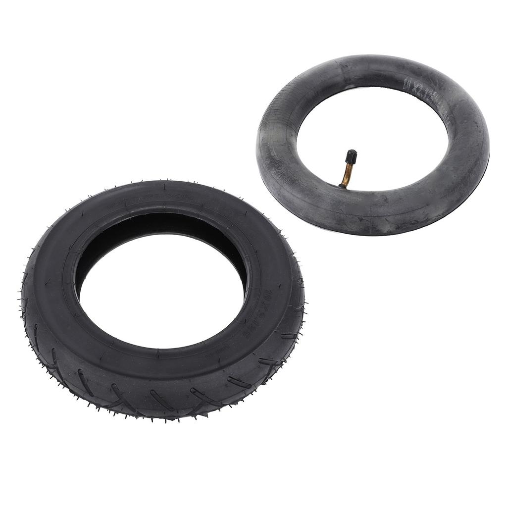 10x2.125 Wheelchair Tire and Inner Tube Rubber Heavy Duty Valve Tire Inner Tube Replacement for Powe