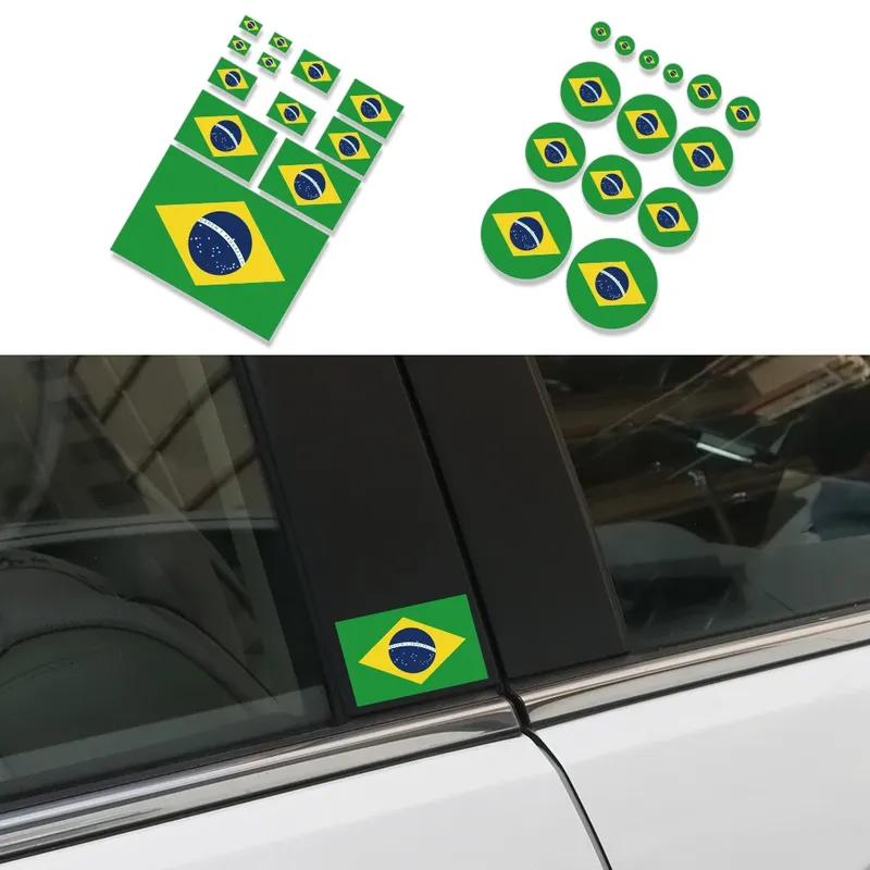 Car Brazilian Flag Sticker Vinyl Decal PVC Decoration Auto Accessories For Fiat VW Gol Fox GM Ford Uno Chevrolet Opel Volkswagen