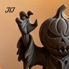 Spooky Pumpkin Character 3D Printed Man Figurine, Halloween Zombie Festive Ornament for Home Office Desk Shelf Decor Statue