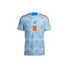 Spain 2022 Authentic Away Jersey Glow Blue Men Streetwear HE2024