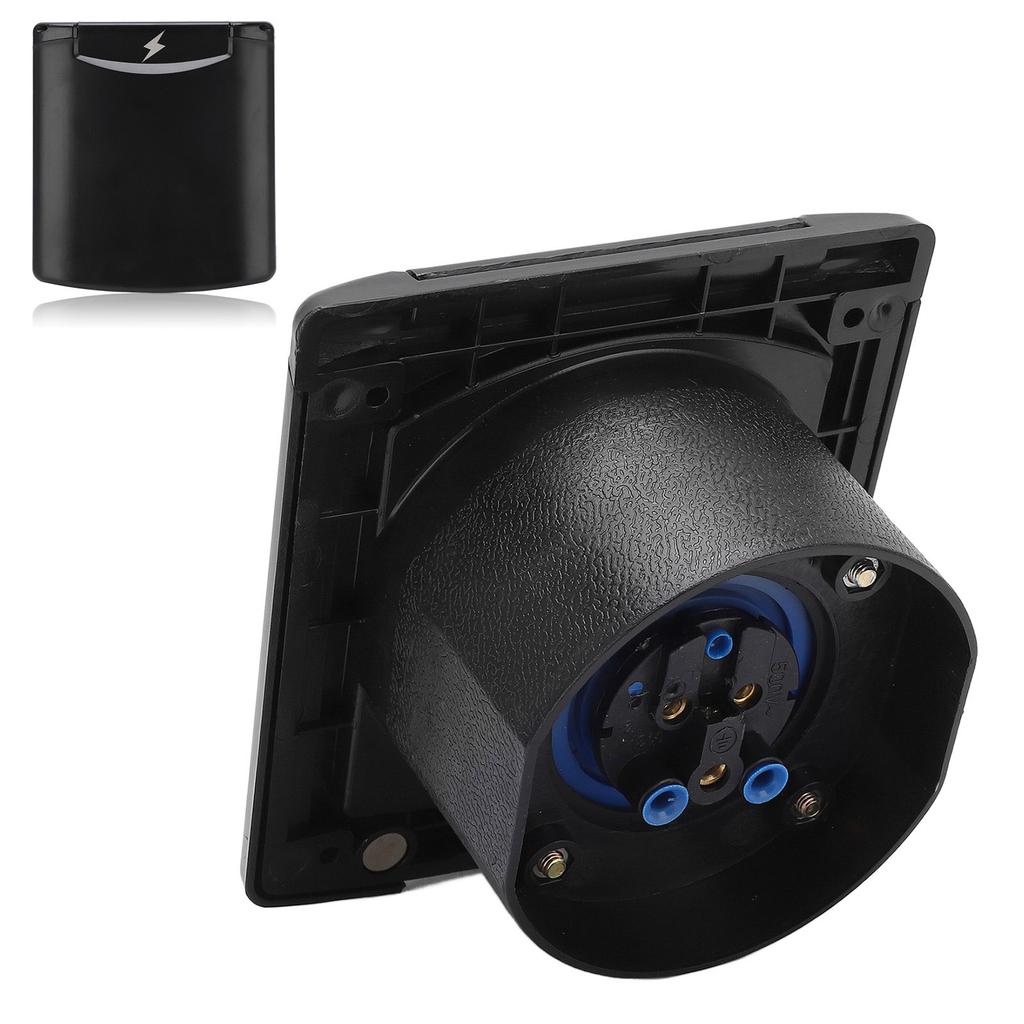 RV Power Outlet 3 Pin External Waterproof Plug Socket Embedded Mounting 220V?250V 16A