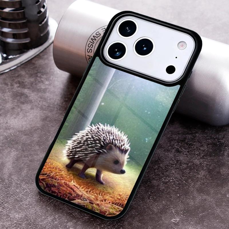 Чехол для телефона «Ёжик в лесу» для iPhone 17 16 15 Pro Max Air 14 13 12 11 Plus Ударопрочный чехол
