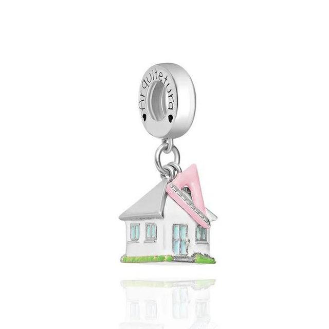 Новые ювелирные изделия из стерлингового серебра 925 пробы, подвеска для дома, пара, кулон, книга, бусина, подходит для женщин, оригинальный браслет, подарок