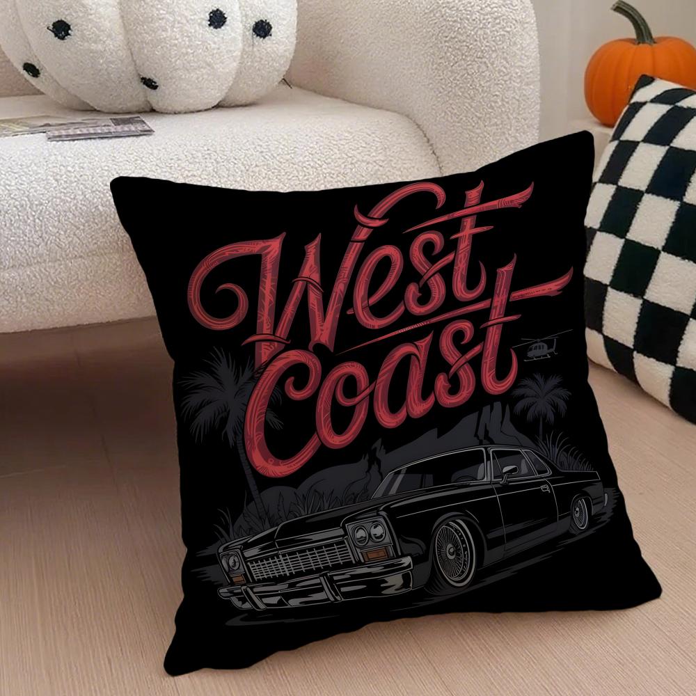 Бренд Biker W-West Coast Choppers Наволочка Чехол для декоративной подушки Скрытая пуговица Прочный полиэстер Подушка на стул