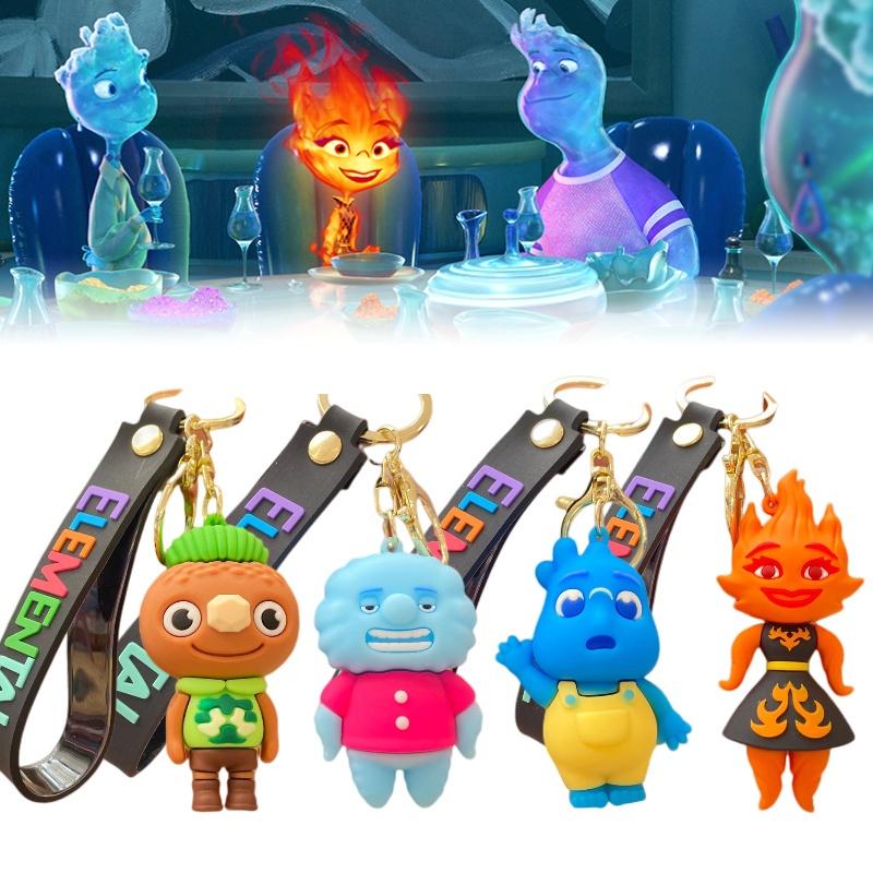 Cute Elemental City Pvc Keychain For Kids And Adults