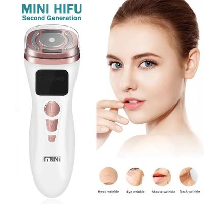 Мини-ультразвуковой нож HIFU второго поколения, прибор для красоты: RF Микротоковый Массажер для Лифтинга и Подтяжки Лица