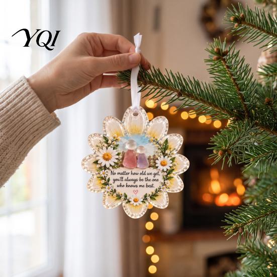 Holiday Atmosphere Accents Heartfelt Keepsake Ornament, Acrylic Hanging Decoration for Loved Garden Festive Ornaments Ones, Christmas Tree Pendant