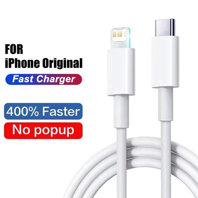 35 Вт PD Оригинальный кабель для быстрой зарядки USB для iPhone 14 8 7 Plus 13 12 11 Pro XS Max XR X USB C Кабель для быстрой зарядки 1 м 1,5 м 2 м 3 м