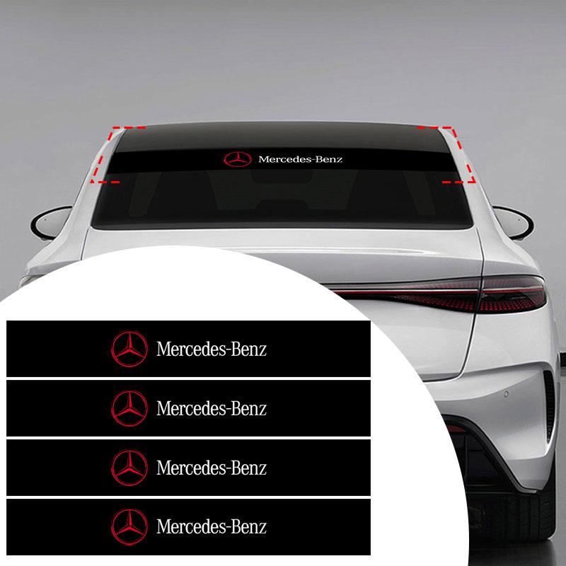 AABIE1 Car Sunshade Stickers Auto Front Windshield Decorative Decals Caps For Mercedes Benz AMG W204 W213 W205 W211 W212 W176