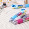 36pcs 0.7mm Soft Rubber Astronaut Four-color Ballpoint Pen Cartoon Shape Mini Hand Pen Press Multi-color Gift Pen Stationery Back To School Season