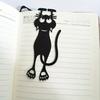 Набор из 2-х закладок 'Любопытный кот' с лапками, 3D черные коты-скрепки для отслеживания прогресса чтения, Забавные закладки для любителей книг.