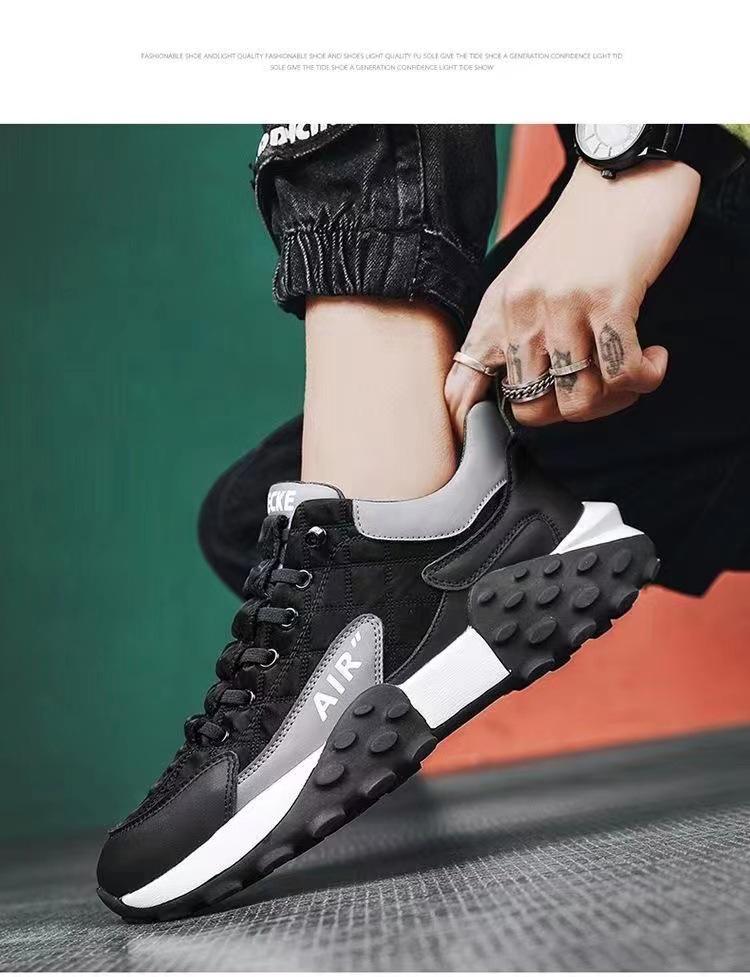 Мужские корейские кроссовки 'Dad Shoes' 2025 года на толстой подошве - Низкие дышащие кроссовки для бега на весну и осень