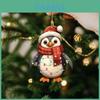 Пингвин Декор для машины Акриловый Подвеска в виде рождественской шляпы с мультяшным дизайном для интерьера автомобиля
