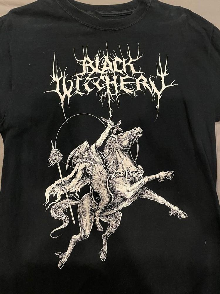Черная Witchery Музыка для влюбленных Черный Хлопок Полный размер BT722 Унисекс Футболка