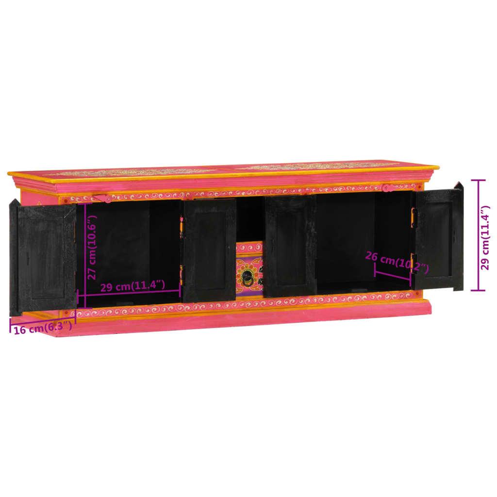 Pink TV Cabinet 110 x 30 x 40 cm Solid Mango Wood