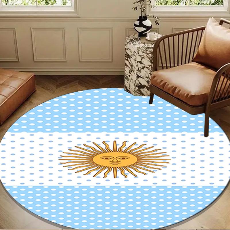 Argentina Flag Design Round mat Home Decor, Chair rug For livingroom,Bedroom, doormat home decor Birthday Gift Christmas Gifts