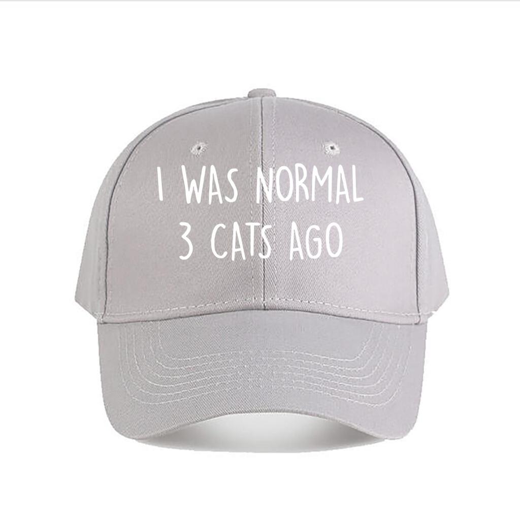 I Was Normal Cats Ago Humorous Cat Lover Baseball Cap Fashion Unisex Sunhat Womens Outdoor Sports Snapback Cap