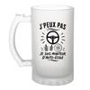 Chope De Bière - PLANETEE - J'peux Pas Minimaliste - Verre Trempé Givré - 470 Ml - Motif Moniteur D'auto-école