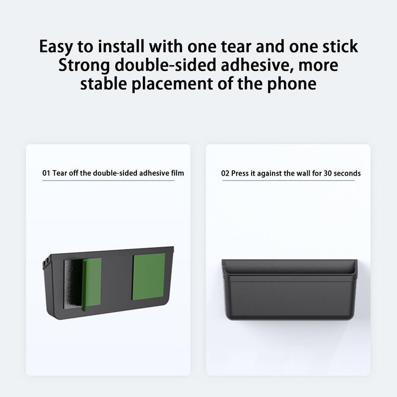 Прочный боковой ящик для хранения на двери автомобиля, клейкий ящик для стены, простая установка, органайзер для мелких предметов, клейкий ящик для монет для автомобиля