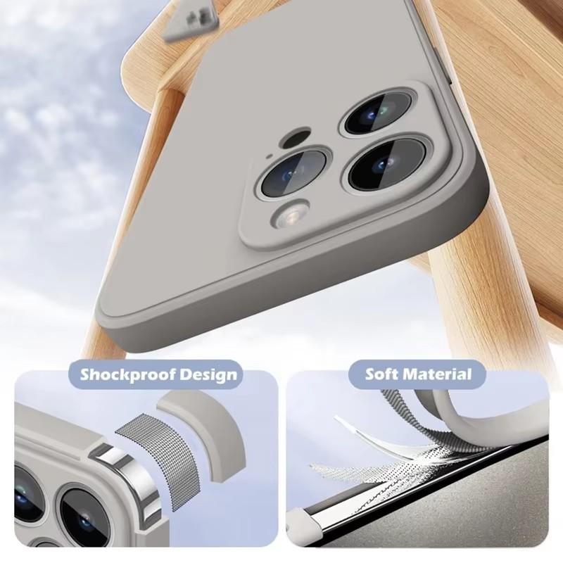 Роскошный жидкий силиконовый чехол для телефона iPhone 16 11 13 12 14 15 ProMax Чехлы Противоударный чехол для iPhone 15 Plus Аксессуары