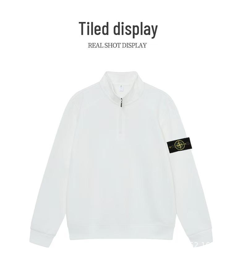 Унисекс Худи с значком "Дом на острове": Классическая футболка с длинным рукавом и молнией на половину высоты