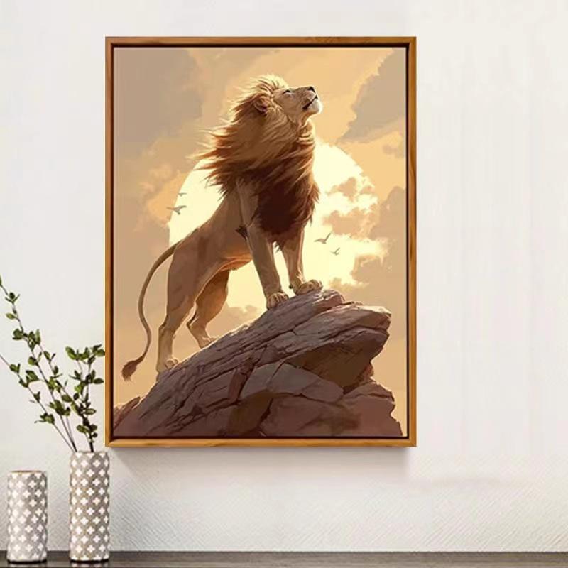 5D лев алмазная картина 2024 новый ручной точечный клей гостиная спальня сделай сам мозаика ар-деко кристалл вышивка крестом