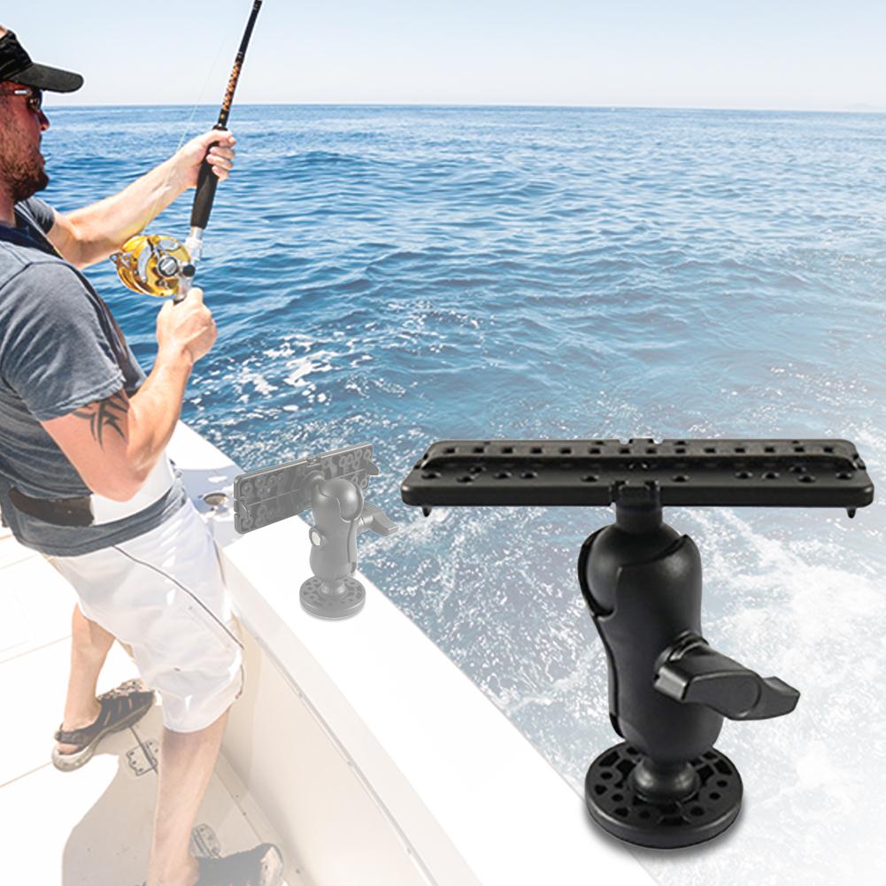 Fish Finder Mounting Base 360° Rotatable Fishfinder GPS Plate Rotating Boat Supporter for Marine Boat Kayak Pontoon Canoe