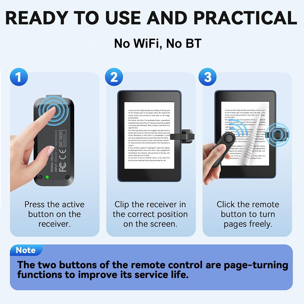 Радиочастотный пульт дистанционного управления Перелистыватель страниц Камера Видеозапись Пульт дистанционного управления Пульт Перелистыватель страниц Кликер Перелистыватель страниц для Аксессуары Kindle