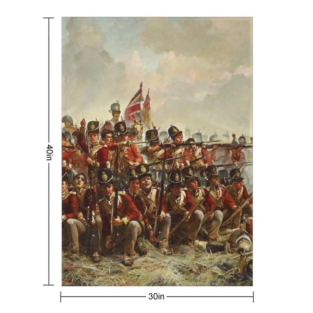 HD. 28-й полк при Кватр-Бра, Леди Батлер, 1875 Плед Роскошные Декоративные Мягкие Покрывала Для Дивана Тонкие Пледы
