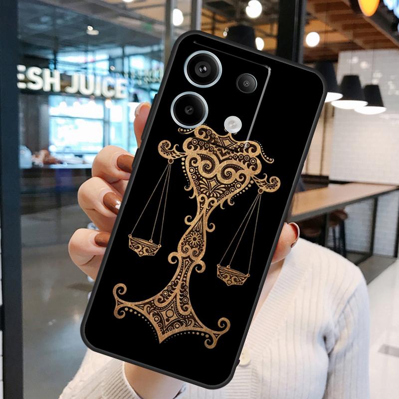 Чехол со знаком зодиака для Xiaomi Redmi Note 13 Pro 12 11 9 10 Pro 12S 11S 10S Redmi 13 12 10C 12C 13C