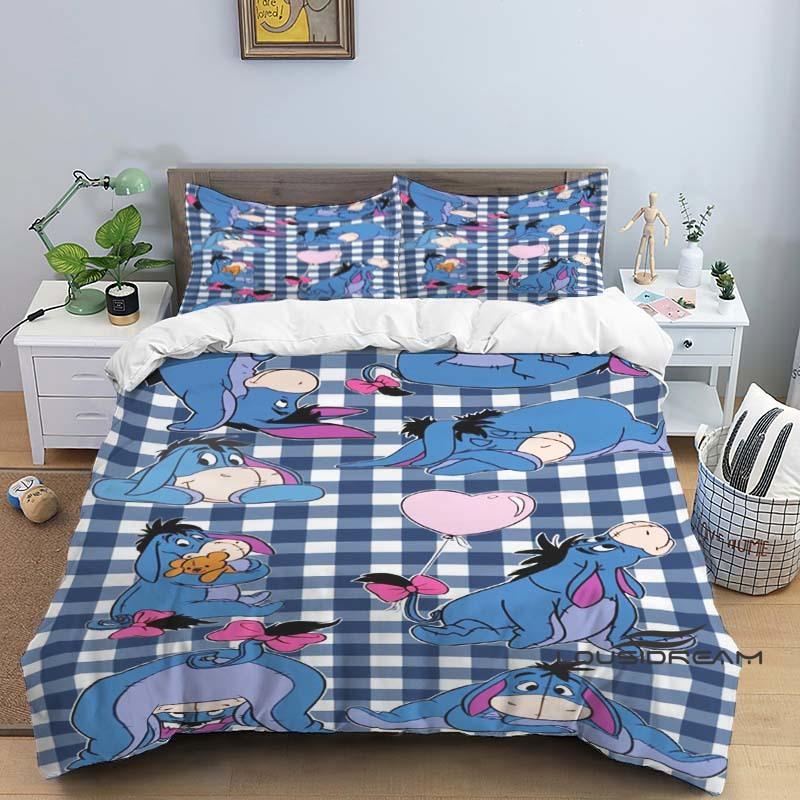2026 New Disney (Eeyore) Bedding Set, Cartoon Duvet Cover with Pillowcases, Soft and Comfortable, Customizable Bedding Available