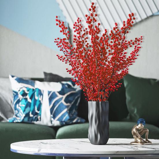 Имитация красных фруктов, не выцветающая, сделай сам, легкая декоративная поддельная пена, красные фрукты, ветка растения для сада