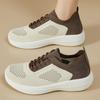 Новые женские дышащие кроссовки Flyknit для весны и лета, на массивной мягкой подошве, на шнуровке, легкие повседневные кеды для мам