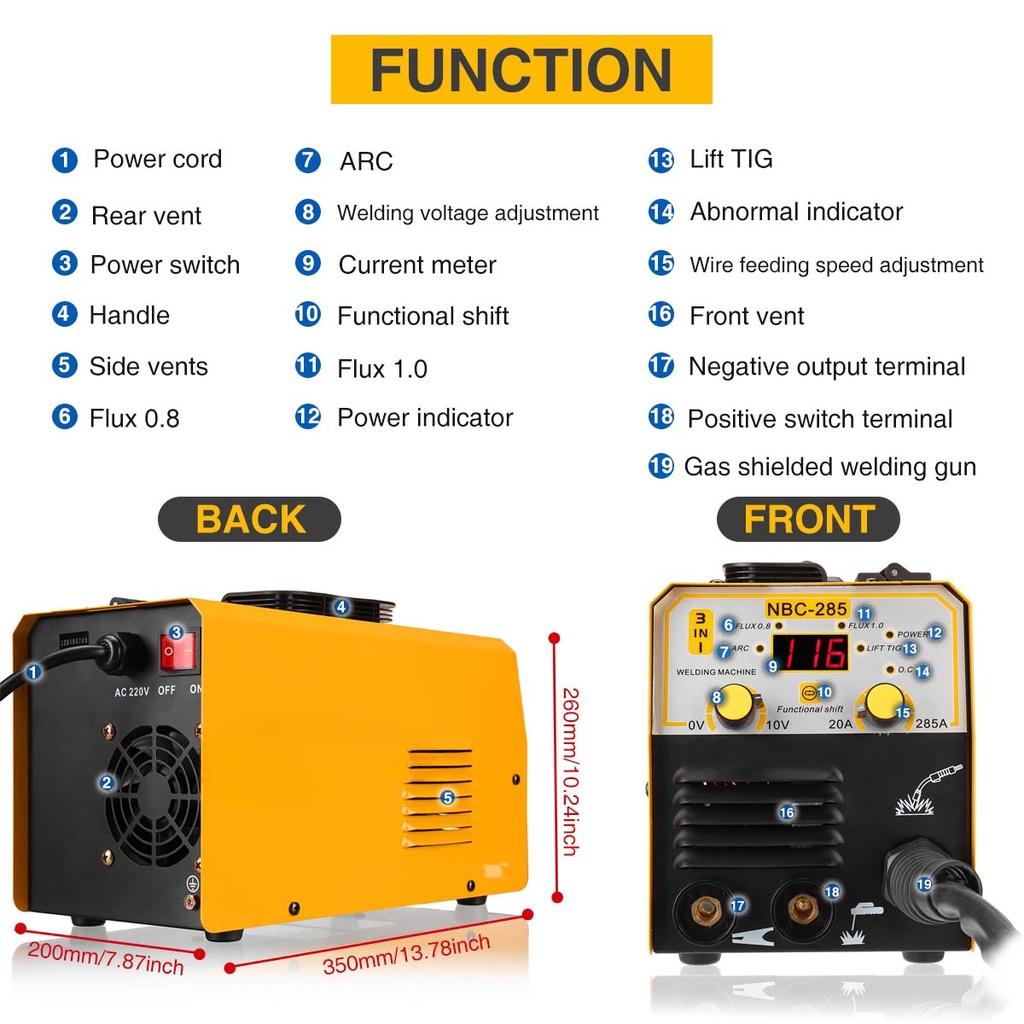 Умный сварочный аппарат Сварочный аппарат ММА Сварочный аппарат TIG Портативный электрический Сварочный аппарат MIG ARC TIG 3 в 1 220 В