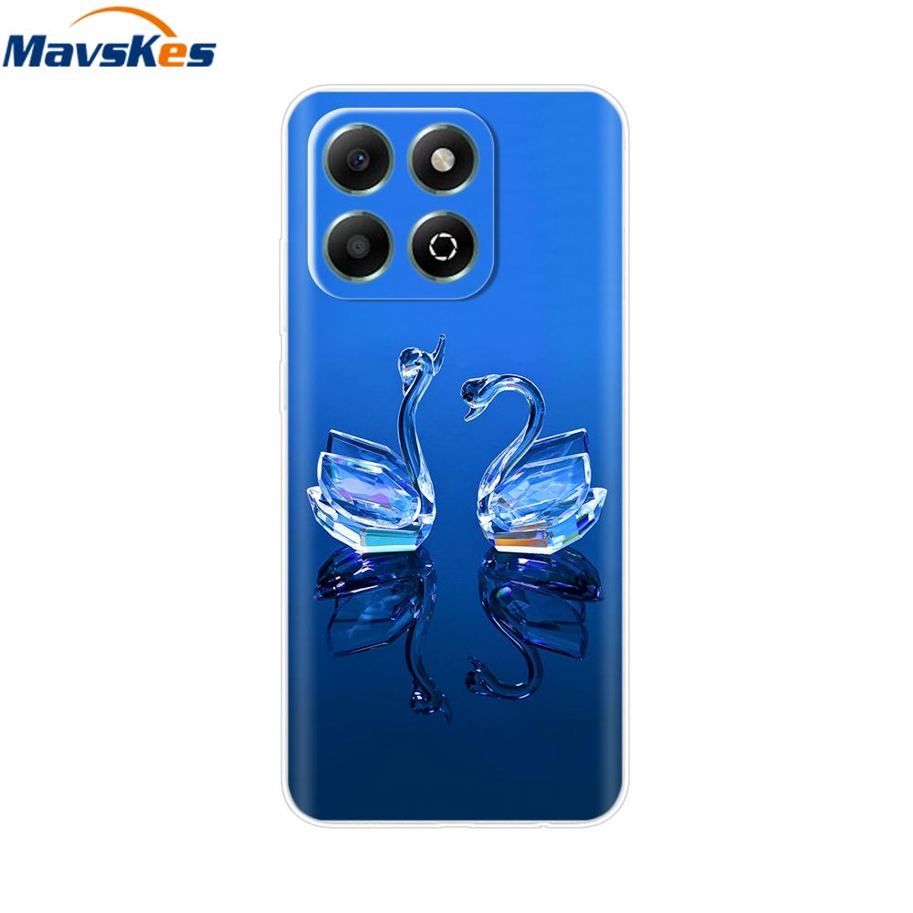 Чехол для Honor X6b Мягкая силиконовая задняя крышка для Huawei Honor X6b X6a x6 HonorX6b Чехлы для телефона Ударопрочный Защитный Расписной Чехол