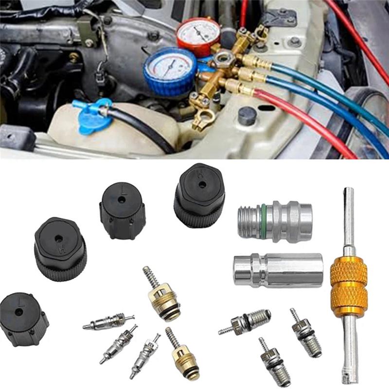 R134A Auto Air-Conditioning Core Valve Kit For R12 R22 R134 High-Pressure Side A/C Service Valves