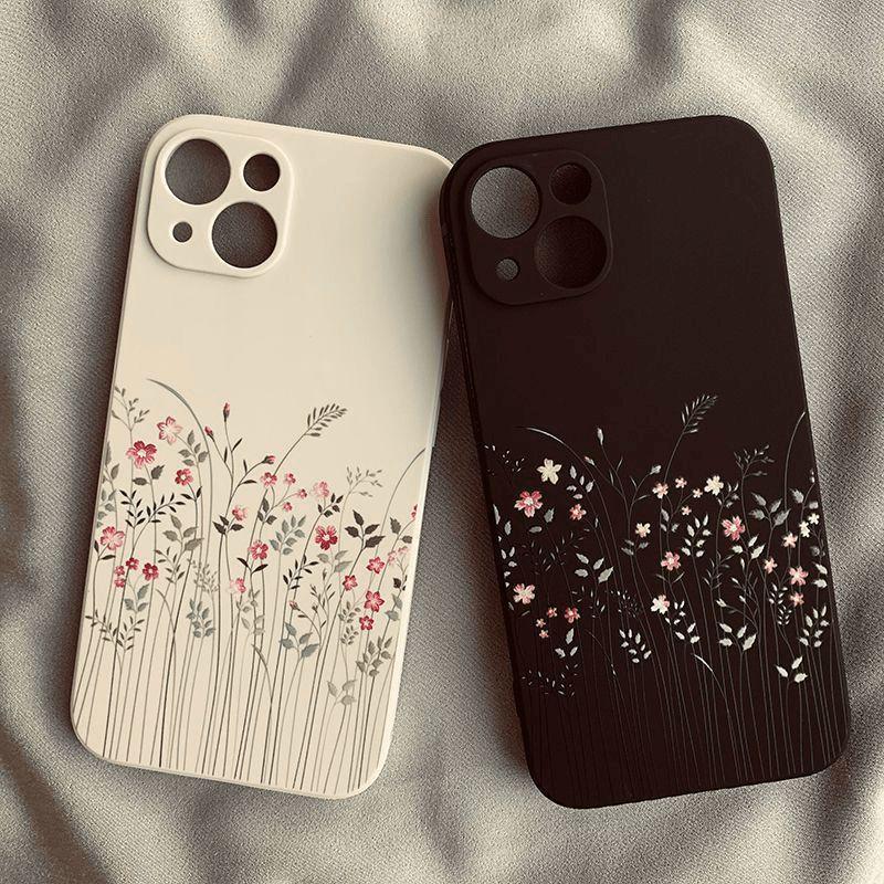 Нежный цветочный мягкий чехол для iPhone 12/13/14/15/16 PRO