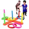 Hoop Ring Toss Plastic Quoits Garden Game Pool Toy Outdoor Family Kids Fun Set